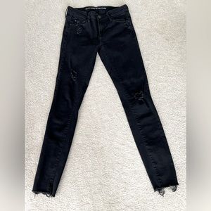 Articles of Society Distressed Black Skinny-Fit Jeans Sz 25